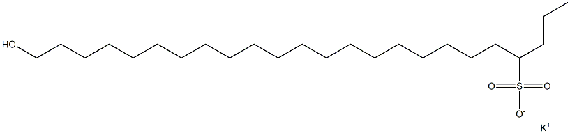 24-ヒドロキシテトラコサン-4-スルホン酸カリウム 化学構造式