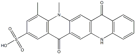 5,7,12,14-Tetrahydro-4,5-dimethyl-7,14-dioxoquino[2,3-b]acridine-2-sulfonic acid,,结构式
