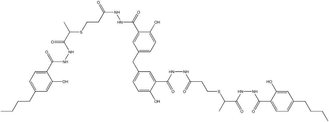  5,5'-Methylenebis[N'-[3-[[1-[[N'-(4-butylsalicyloyl)hydrazino]carbonyl]ethyl]thio]propionyl]salicylic hydrazide]