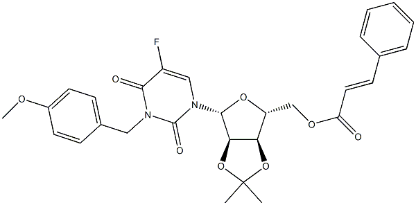  5-Fluoro-3-(4-methoxybenzyl)-5'-O-(3-phenylacryloyl)-2'-O,3'-O-(propane-2,2-diyl)uridine