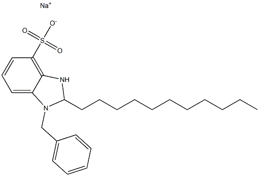 1-Benzyl-2,3-dihydro-2-undecyl-1H-benzimidazole-4-sulfonic acid sodium salt Struktur