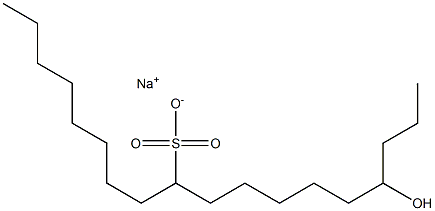 15-ヒドロキシオクタデカン-9-スルホン酸ナトリウム 化学構造式
