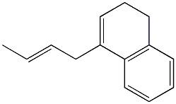 1-(2-ブテニル)-3,4-ジヒドロナフタレン 化学構造式