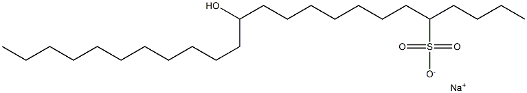 13-ヒドロキシテトラコサン-5-スルホン酸ナトリウム 化学構造式