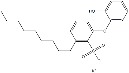 2'-ヒドロキシ-3-ノニル[オキシビスベンゼン]-2-スルホン酸カリウム 化学構造式