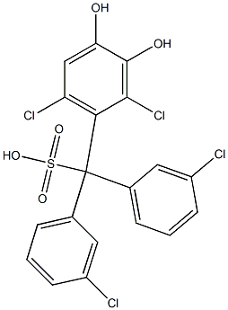  (2,6-Dichloro-3,4-dihydroxyphenyl)bis(3-chlorophenyl)methanesulfonic acid