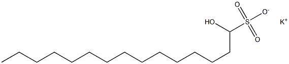 1-ヒドロキシペンタデカン-1-スルホン酸カリウム 化学構造式