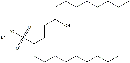 13-ヒドロキシヘニコサン-10-スルホン酸カリウム 化学構造式