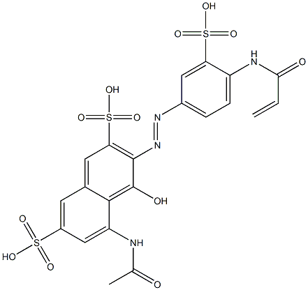 5-(Acetylamino)-4-hydroxy-3-[[4-[(1-oxo-2-propenyl)amino]-3-sulfophenyl]azo]-2,7-naphthalenedisulfonic acid Structure