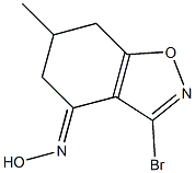 3-Bromo-4,5,6,7-tetrahydro-6-methyl-1,2-benzisoxazol-4-one oxime,,结构式