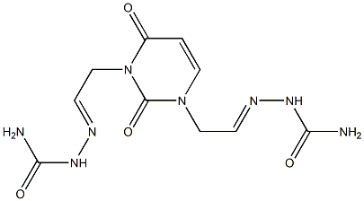 1,2,3,4-Tetrahydro-2,4-dioxopyrimidine-1,3-diacetaldehyde disemicarbazone Structure