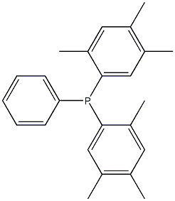 Bis(2,4,5-trimethylphenyl)phenylphosphine,,结构式
