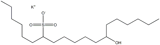 13-ヒドロキシノナデカン-7-スルホン酸カリウム 化学構造式