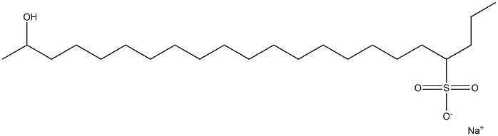 21-Hydroxydocosane-4-sulfonic acid sodium salt Structure