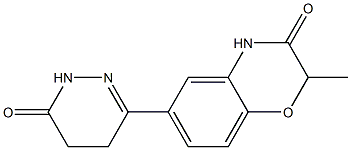 6-[(1,4,5,6-テトラヒドロ-6-オキソピリダジン)-3-イル]-2-メチル-4H-1,4-ベンゾオキサジン-3(2H)-オン 化学構造式