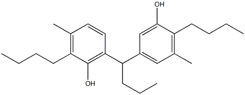 5,6'-Butylidenebis(2-butyl-3-methylphenol) Struktur