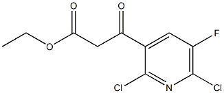 3-(2,6-Dichloro-5-fluoro-3-pyridinyl)-3-oxopropionic acid ethyl ester,,结构式