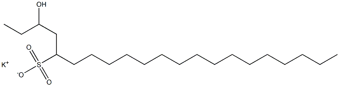 3-ヒドロキシヘニコサン-5-スルホン酸カリウム 化学構造式
