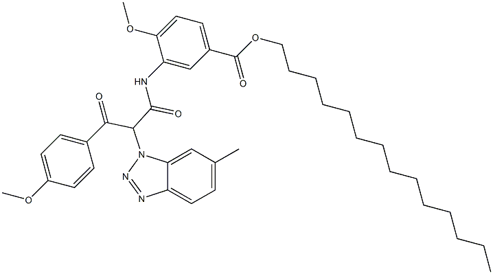 2-(4-Methoxybenzoyl)-2-(6-methyl-1H-benzotriazol-1-yl)-2'-methoxy-5'-(tetradecyloxycarbonyl)acetanilide