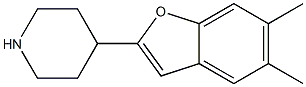 2-(4-Piperidinyl)-5,6-dimethylbenzofuran 结构式