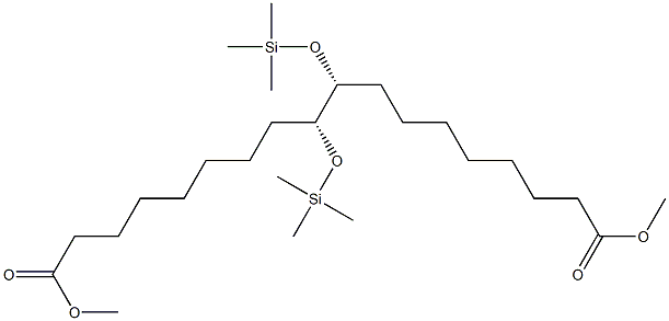(9R,10R)-9,10-Bis(trimethylsilyloxy)octadecanedioic acid dimethyl ester Struktur