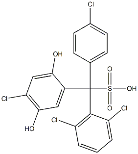  (4-Chlorophenyl)(2,6-dichlorophenyl)(4-chloro-2,5-dihydroxyphenyl)methanesulfonic acid