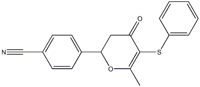 2-(p-Cyanophenyl)-6-methyl-5-phenylthio-2,3-dihydro-4H-pyran-4-one