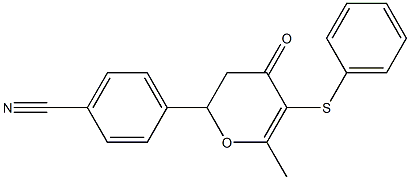 2-(p-Cyanophenyl)-6-methyl-5-phenylthio-2,3-dihydro-4H-pyran-4-one|