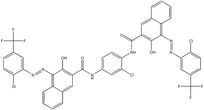  N,N'-(2-Chloro-1,4-phenylene)bis[1-[[2-chloro-5-(trifluoromethyl)phenyl]azo]-2-hydroxy-3-naphthalenecarboxamide]