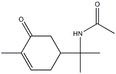 8-アセチルアミノ-p-メンタ-6(1)-エン-2-オン 化学構造式