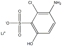 3-Amino-2-chloro-6-hydroxybenzenesulfonic acid lithium salt 结构式