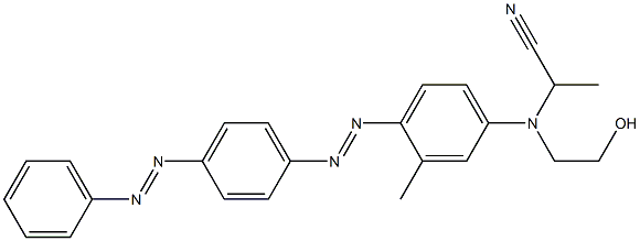 N-(2-Hydroxyethyl)-N-(1-cyanoethyl)-3-methyl-4-[[4-(phenylazo)phenyl]azo]phenylamine Structure