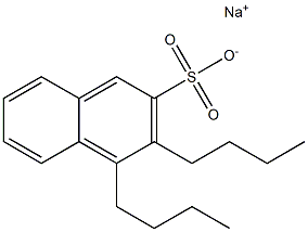 3,4-Dibutyl-2-naphthalenesulfonic acid sodium salt 结构式