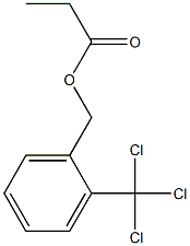 Propanoic acid 2-(trichloromethyl)benzyl ester Structure