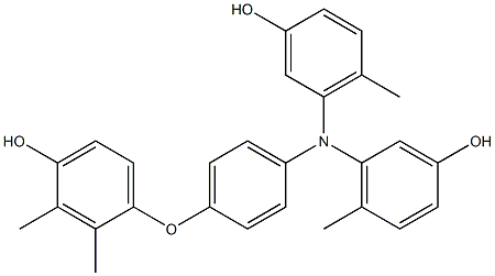 N,N-Bis(3-hydroxy-6-methylphenyl)-4-(4-hydroxy-2,3-dimethylphenoxy)benzenamine Structure