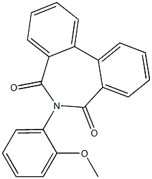 6-(2-Methoxyphenyl)-5H-dibenz[c,e]azepine-5,7(6H)-dione,,结构式
