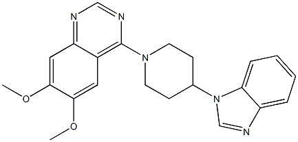 4-[4-(1H-Benzimidazol-1-yl)-1-piperidinyl]-6,7-dimethoxyquinazoline,,结构式