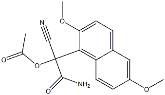 2-(2,6-Dimethoxy-1-naphtyl)-2-cyano-2-acetoxyacetamide