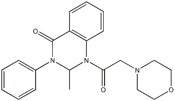 1-(Morpholinoacetyl)-2-methyl-3-phenyl-2,3-dihydro-4(1H)-quinazolinone Structure