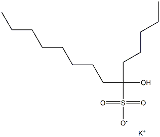 6-ヒドロキシテトラデカン-6-スルホン酸カリウム 化学構造式