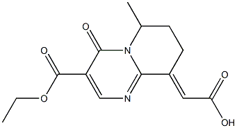 6,7,8,9-Tetrahydro-6-methyl-9-(carboxymethylene)-4-oxo-4H-pyrido[1,2-a]pyrimidine-3-carboxylic acid 3-ethyl ester Structure