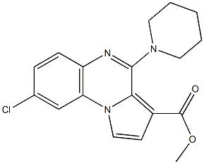 8-Chloro-4-piperidinopyrrolo[1,2-a]quinoxaline-3-carboxylic acid methyl ester,,结构式
