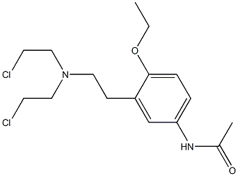 3'-[2-[ビス(2-クロロエチル)アミノ]エチル]-4'-エトキシアセトアニリド 化学構造式