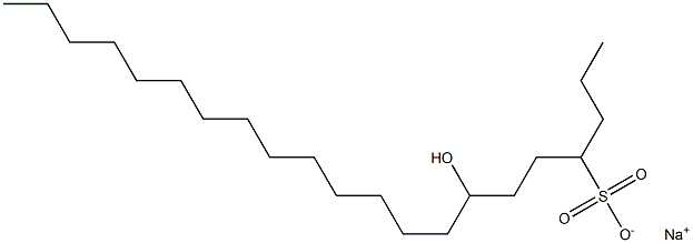 7-ヒドロキシヘニコサン-4-スルホン酸ナトリウム 化学構造式