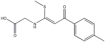 N-[1-(Methylthio)-3-(4-methylphenyl)-3-oxo-1-propenyl]glycine Structure