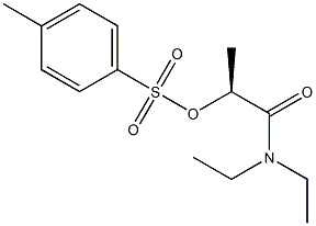 [S,(-)]-N,N-ジエチル-2-[(p-トリルスルホニル)オキシ]プロピオンアミド 化学構造式