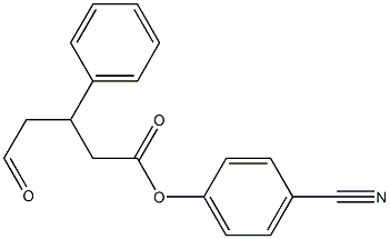 4-Formyl-3-phenylbutyric acid 4-cyanophenyl ester,,结构式