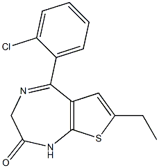 5-(o-Chlorophenyl)-7-ethyl-2,3-dihydro-1H-thieno[2,3-e]-1,4-diazepin-2-one