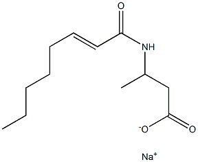 3-(2-Octenoylamino)butyric acid sodium salt Structure
