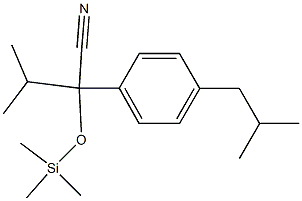 2-(4-Isobutylphenyl)-3-methyl-2-(trimethylsilyloxy)butyronitrile Structure